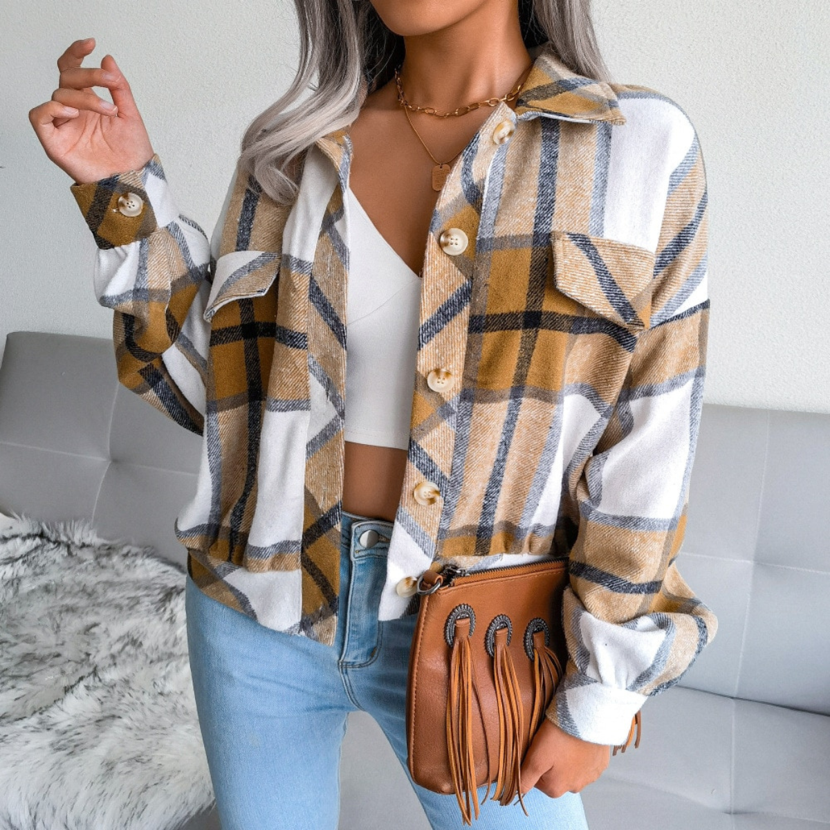 Ivy | Women's Ribbed Open-Front Cardigan with Long Sleeves