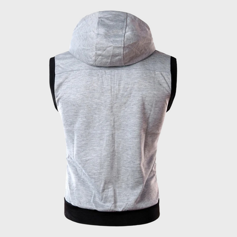 Sem | Men's Sleeveless Hooded Vest with Slim Fit