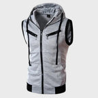Sem | Men's Sleeveless Hooded Vest with Slim Fit