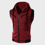 Sem | Men's Sleeveless Hooded Vest with Slim Fit