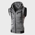 Sem | Men's Sleeveless Hooded Vest with Slim Fit