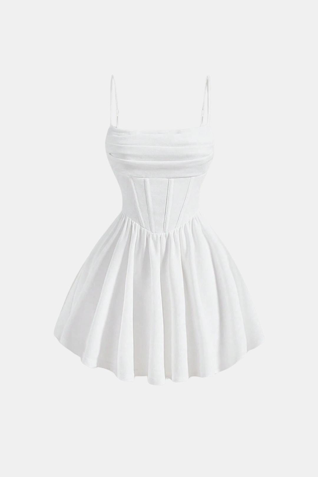 Freja | Women's Ruched Cami Mini Dress with High Waist