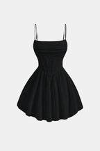 Freja | Women's Ruched Cami Mini Dress with High Waist