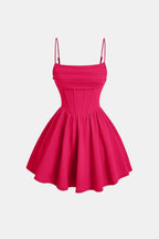 Freja | Women's Ruched Cami Mini Dress with High Waist