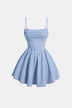 Freja | Women's Ruched Cami Mini Dress with High Waist