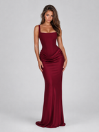 Susanne | Women's Square Neck Bodycon Corset Maxi Dress