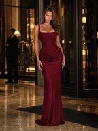 Susanne | Women's Square Neck Bodycon Corset Maxi Dress