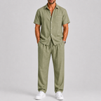 Tobias | Men's Relaxed Short-Sleeve Shirt and Wide-Leg Pants Set