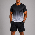 Tate | Men's Ombré Print T-Shirt and Shorts Sport Set