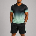 Tate | Men's Ombré Print T-Shirt and Shorts Sport Set
