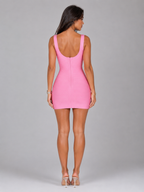 Sandra | Women's Bandage Scoop Neck Mini Dress