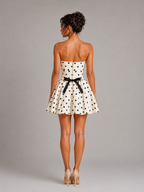 Camilla | Women's Strapless Corset Polka Dot Mini Dress