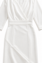Philippa | Women's Wrap-Front Satin Midi Dress