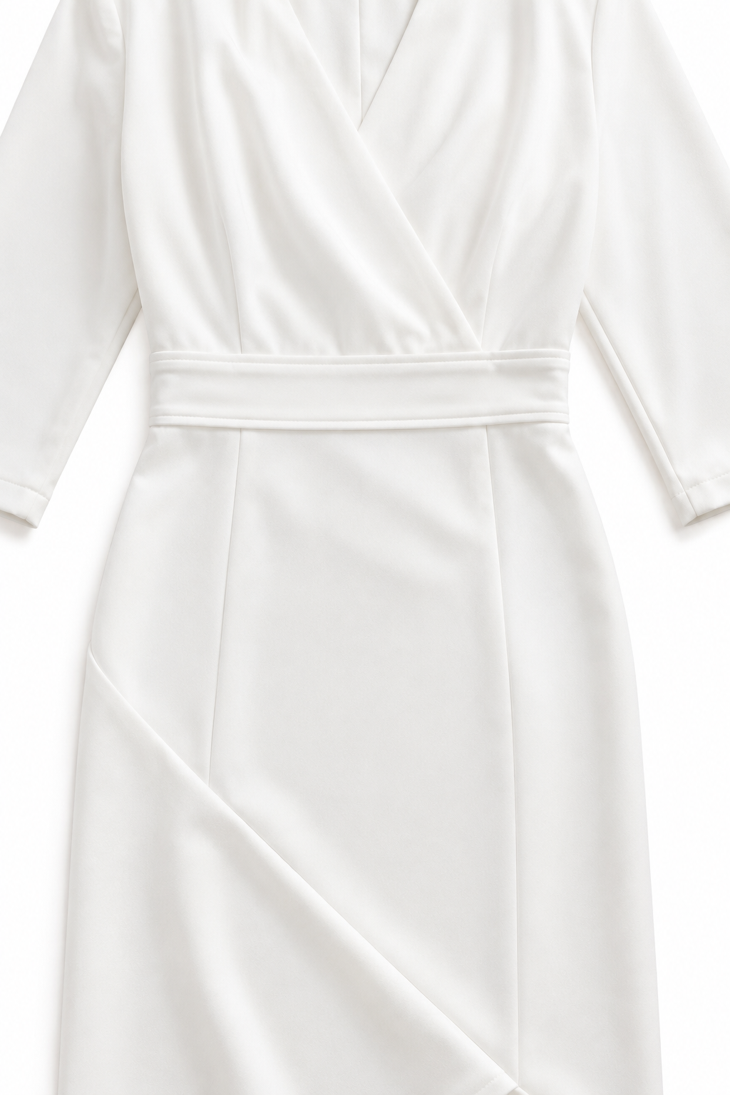 Philippa | Women's Wrap-Front Satin Midi Dress