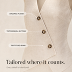 Ophelia | Women's Asymmetric Button-Front Vest and Shorts Two-Piece Set