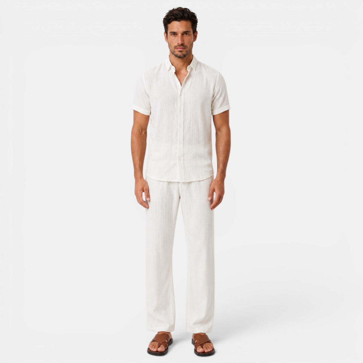 Maik | Men Summer Set Printed Shirt and Shorts