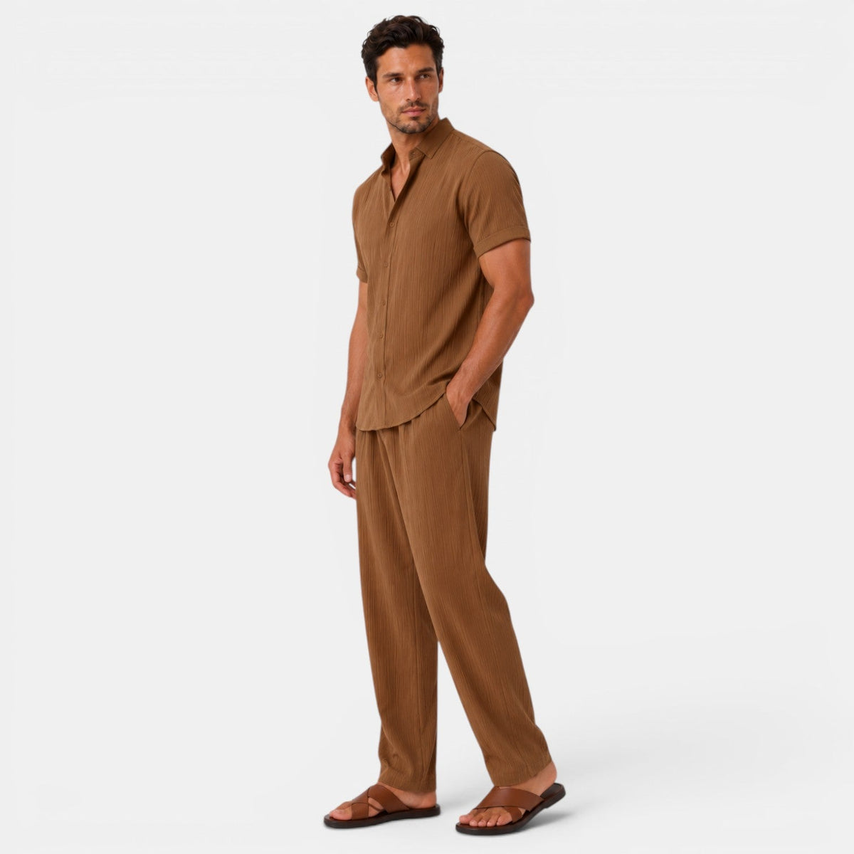 Maik | Men Summer Set Printed Shirt and Shorts
