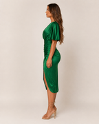 Thirza | Women's One-Shoulder Draped Cocktail Dress with Split