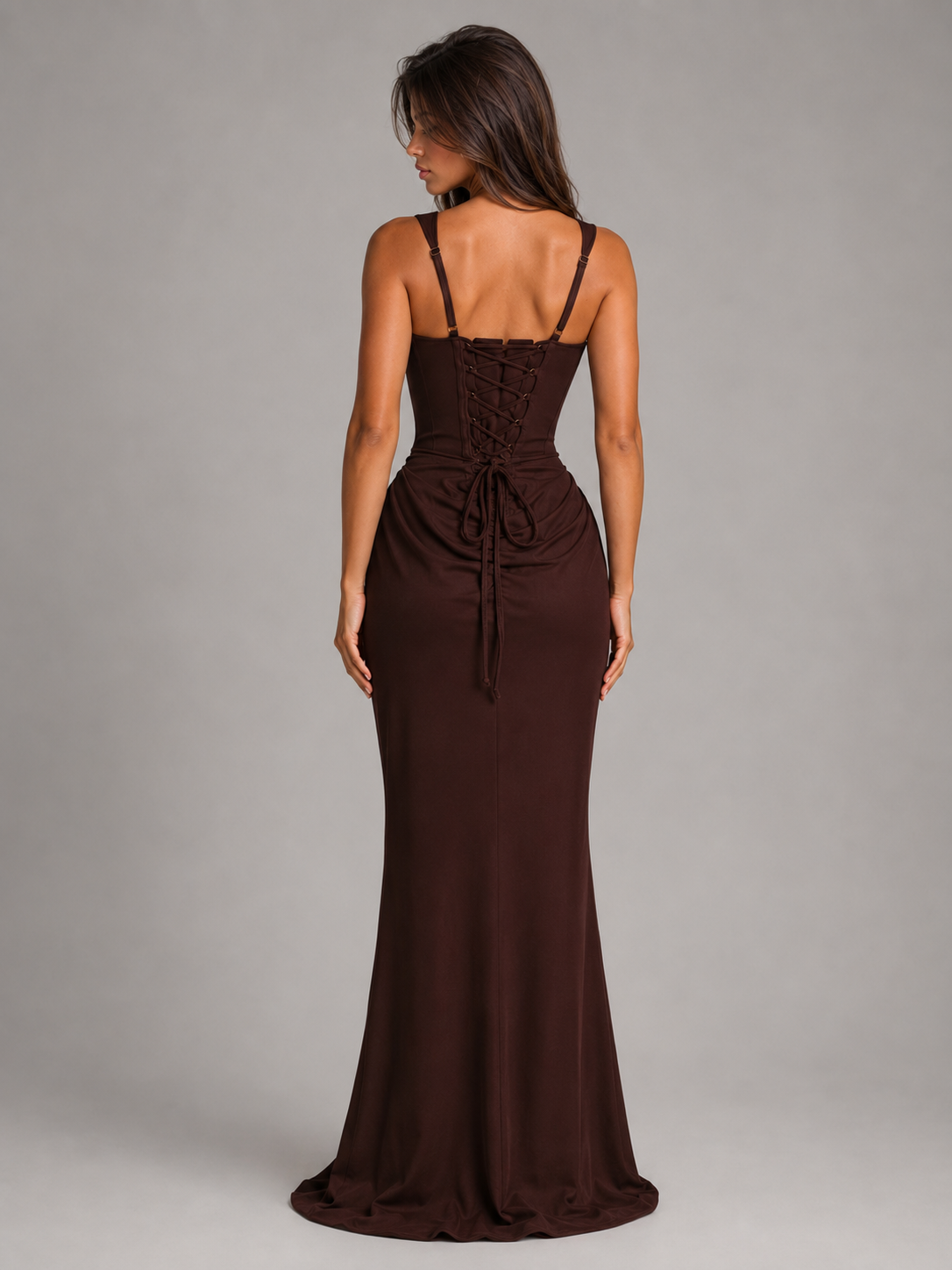Susanne | Women's Square Neck Bodycon Corset Maxi Dress