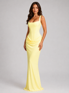 Susanne | Women's Square Neck Bodycon Corset Maxi Dress