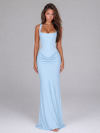 Susanne | Women's Square Neck Bodycon Corset Maxi Dress