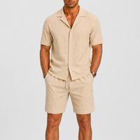 Lucas | Men's Camp Collar Shirt and Short Two-Piece Set