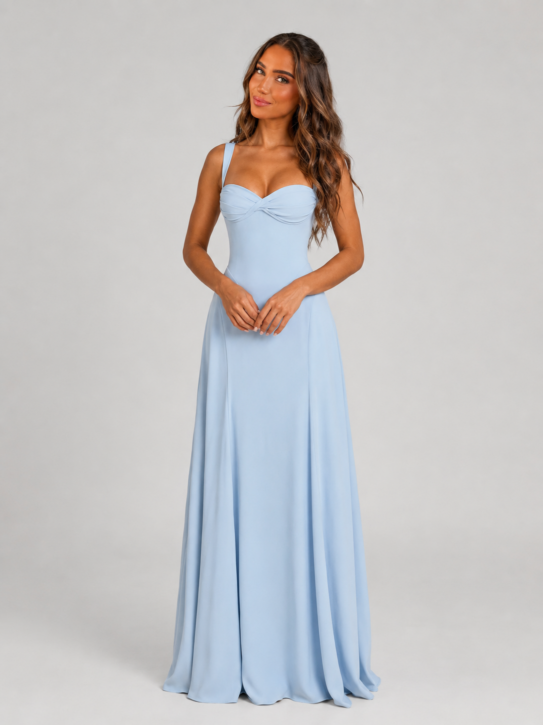 Ietje | Women's Sweetheart Lace-Up Maxi Dress