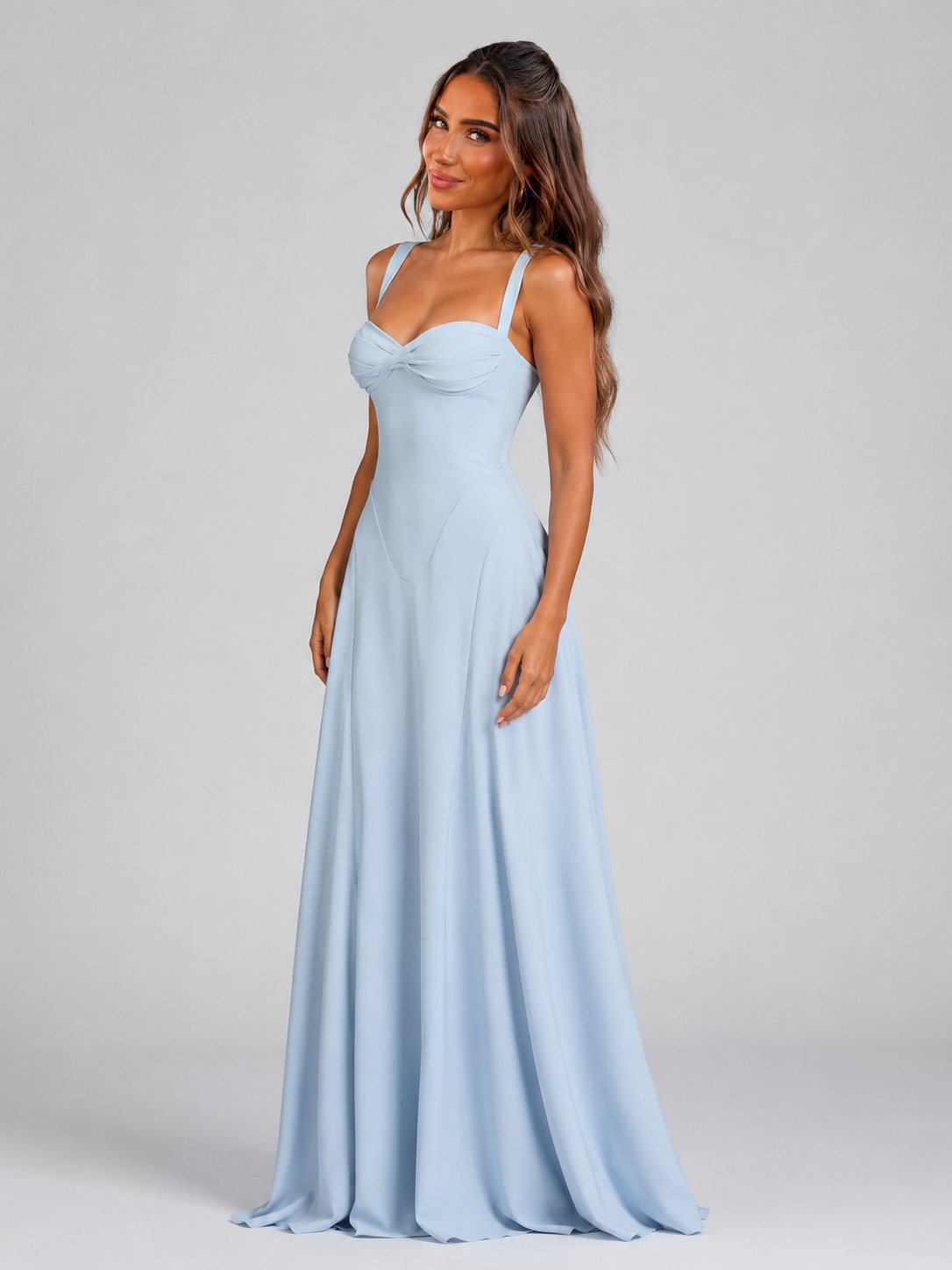 Ietje | Women's Sweetheart Lace-Up Maxi Dress