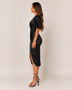 Thirza | Women's One-Shoulder Draped Cocktail Dress with Split