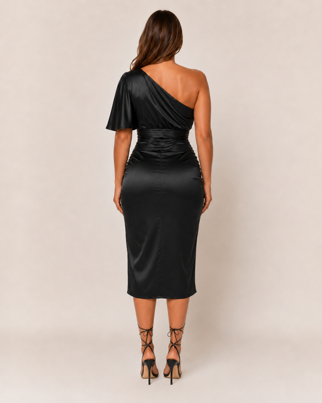Thirza | Women's One-Shoulder Draped Cocktail Dress with Split