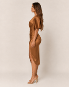 Thirza | Women's One-Shoulder Draped Cocktail Dress with Split