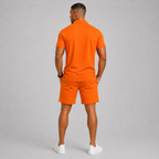Thijs | Men's Polo and Shorts Set with Drawstring Waist