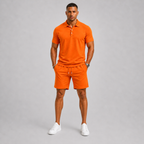 Thijs | Men's Polo and Shorts Set with Drawstring Waist