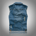 Beau | Men's Sleeveless Denim Vest with Button Front