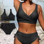 Aline | Women's Two-Piece Tie-Side Bikini Set with Ruffle Trim