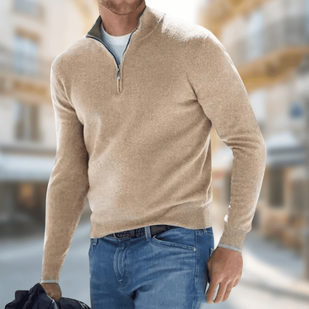 Dean | Men's Zip-Neck Sweater – Casual Weekend Style