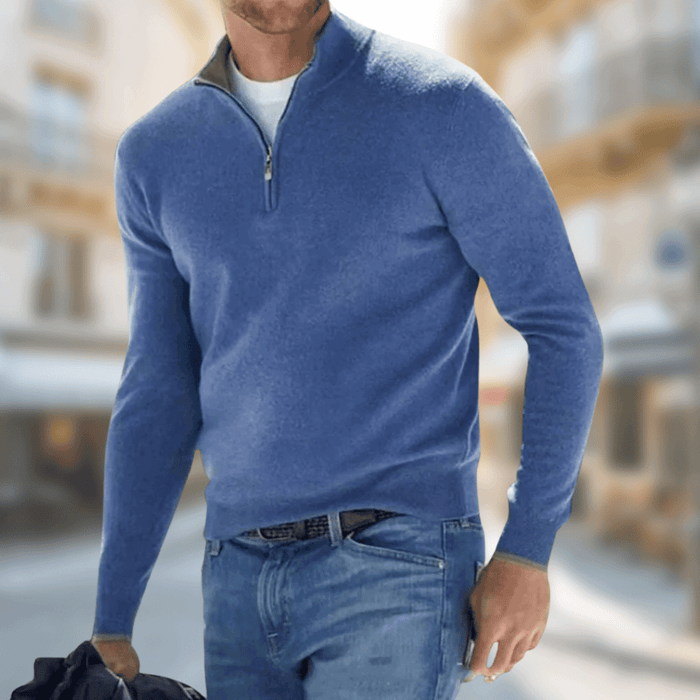 Dean | Men's Zip-Neck Sweater