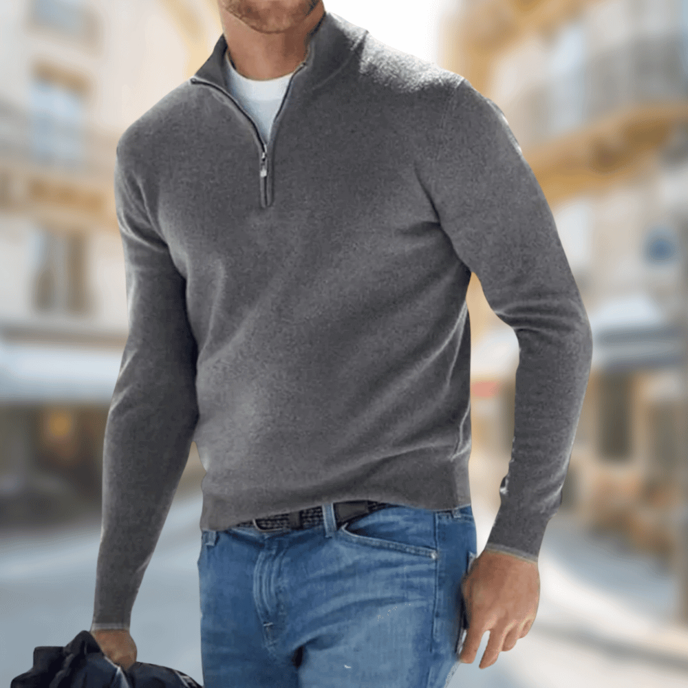 Dean | Men's Zip-Neck Sweater – Casual Weekend Style