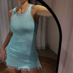 Charline | Women's Sequin Bodycon Mini Dress with Round Neck