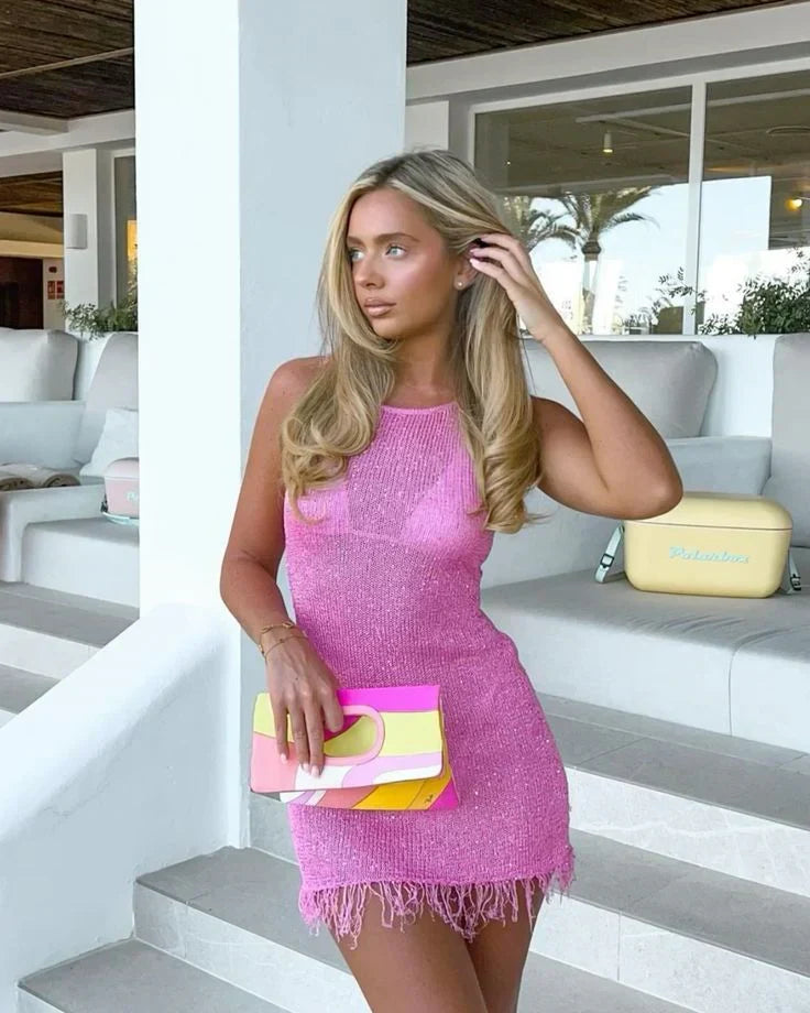Charline | Women's Sequin Bodycon Mini Dress with Round Neck