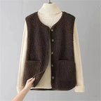 Zoe | Women's Button Front Sleeveless Vest