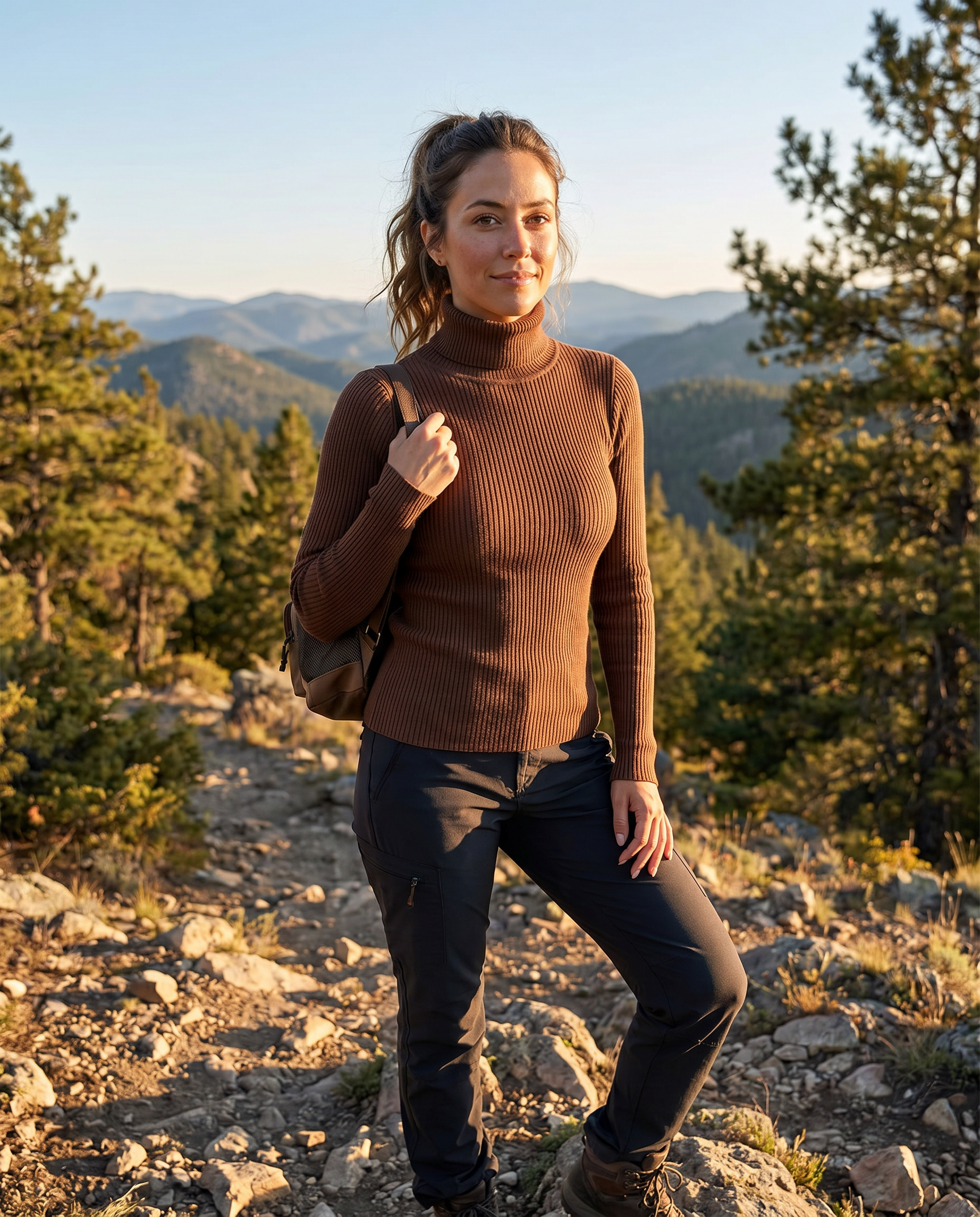Stylish Ribbed Turtleneck Spring Sweater for Women