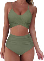 Harper | Women's High-Waisted Bikini with Colourful Print