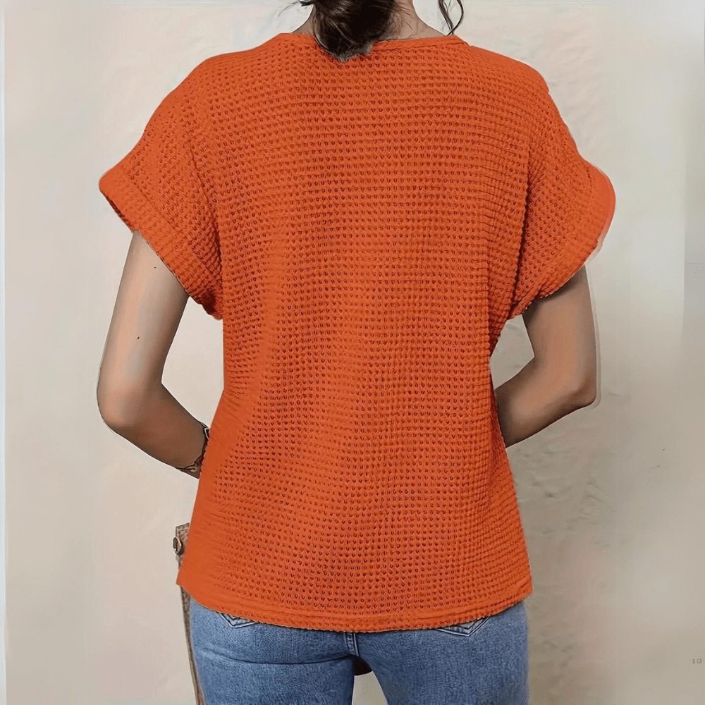 Mirthe | Women's Lace-Trim V-Neck Blouse