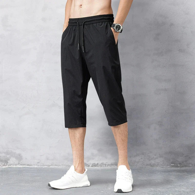Kai | Men's Knee-Length Drawstring Shorts with Elastic Waist