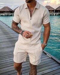 Ludo | Men's Polo and Shorts Men Summer Set with Collar