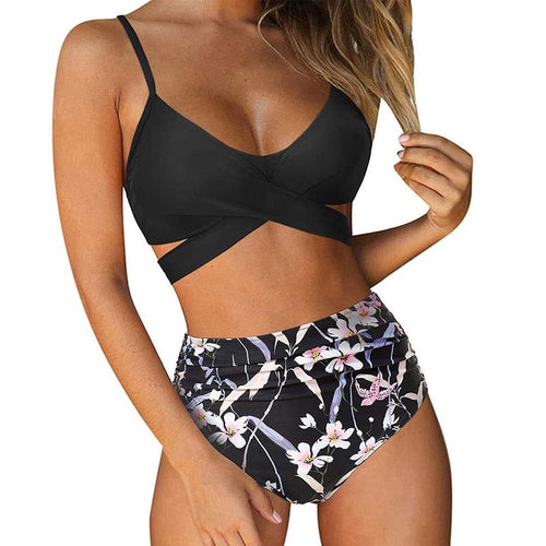Harper | Women's High-Waisted Bikini with Colourful Print