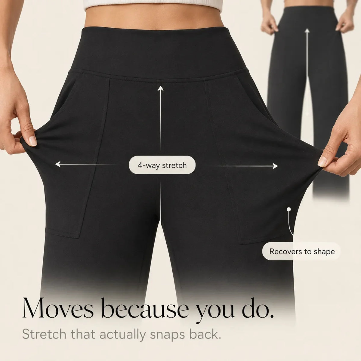 Laila | Women's Wide-Leg Cropped Pants with Pockets