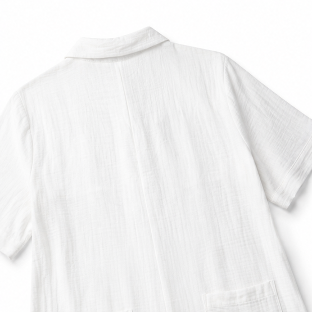 Naomi | Women's Wide-Leg Button-Front Shirt Collar Jumpsuit