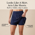 Sienna | Women's Sleeveless Top and Skort Two-Piece Set with Built-In Shorts